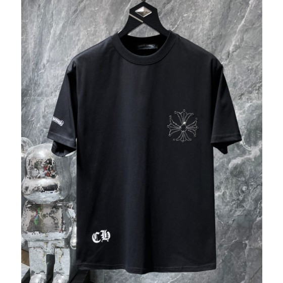 Chrome Hearts Rhinestone Flower Tee